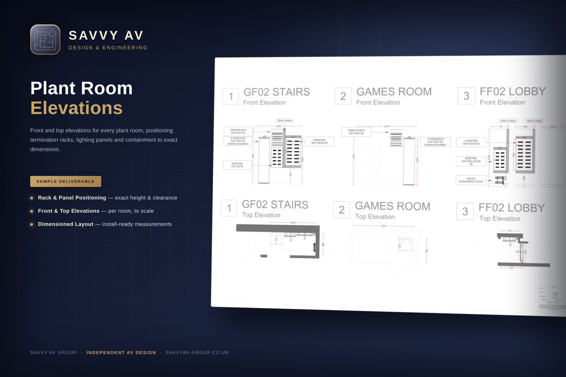 Plant room elevation